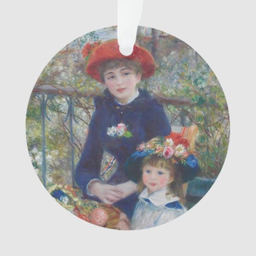 Renoir Two Sisters Terrace French Impressionism  Ornament