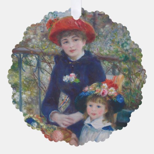 Renoir Two Sisters Terrace French Impressionism  Ornament Card