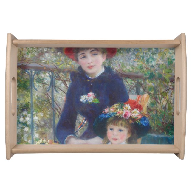 Renoir Two Sisters Terrace French Impressionism  Serving Tray (Front)