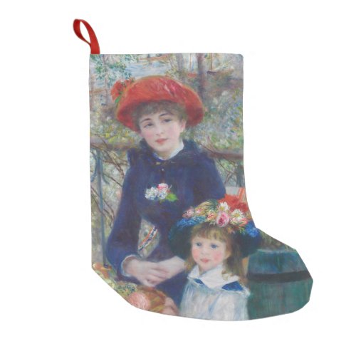 Renoir Two Sisters Terrace French Impressionism  Small Christmas Stocking