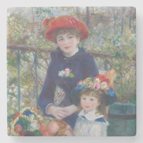 Renoir Two Sisters Terrace French Impressionism  Stone Coaster
