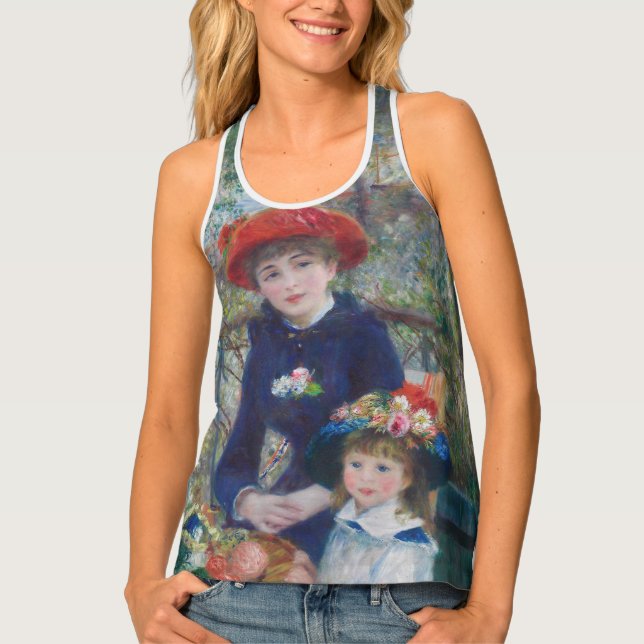 Renoir Two Sisters Terrace French Impressionism  Tank Top (Front)