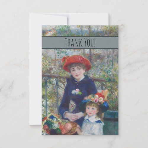 Renoir Two Sisters Terrace French Impressionism  Thank You Card
