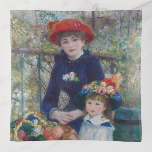 Renoir Two Sisters Terrace French Impressionism  Trinket Tray