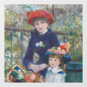 Renoir Two Sisters Terrace French Impressionism  Window Cling