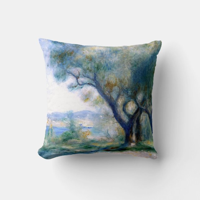 Renoir - View of Mourillon Throw Pillow (Front)