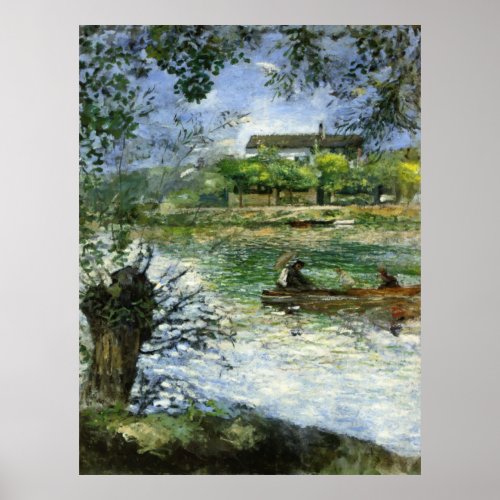 Renoir Willows and Figures in a Boat Poster