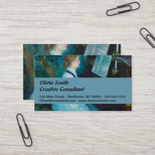 Renoir Woman at the Piano Vintage Impressionist Business Card