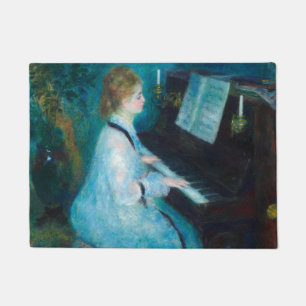 Renoir Woman at the Piano Vintage Impressionist Doormat