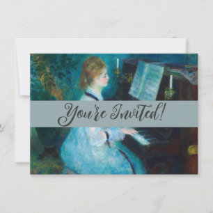 Renoir Woman at the Piano Vintage Impressionist Invitation
