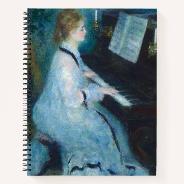 Renoir Woman at the Piano Vintage Impressionist  Notebook (Front)