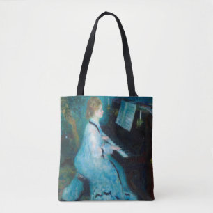 Renoir Woman at the Piano Vintage Impressionist Tote Bag