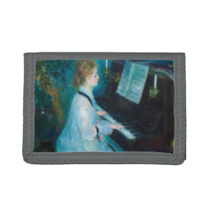 Renoir Woman at the Piano Vintage Impressionist Trifold Wallet