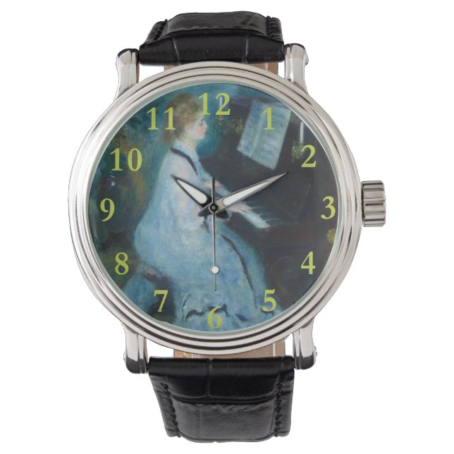 Renoir Woman at the Piano Vintage Impressionist  Watch (Front)
