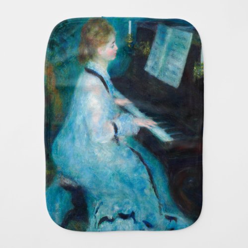 Renoir Woman Piano Music Musician Baby Burp Cloth