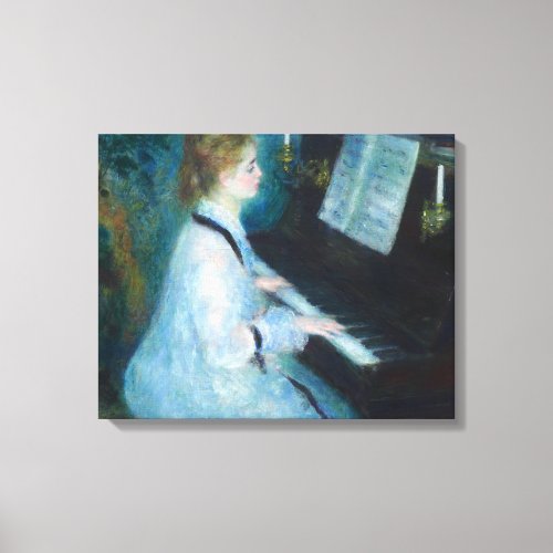 Renoir Woman Piano Music Musician Canvas Print