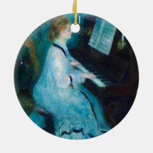 Renoir Woman Piano Music Musician Ceramic Ornament