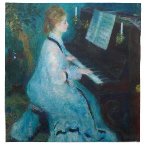 Renoir Woman Piano Music Musician Cloth Napkin