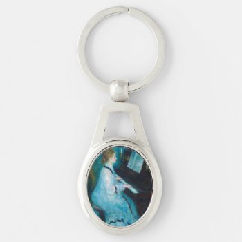 Renoir Woman Piano Music Musician Keychain by antiqueart at Zazzle