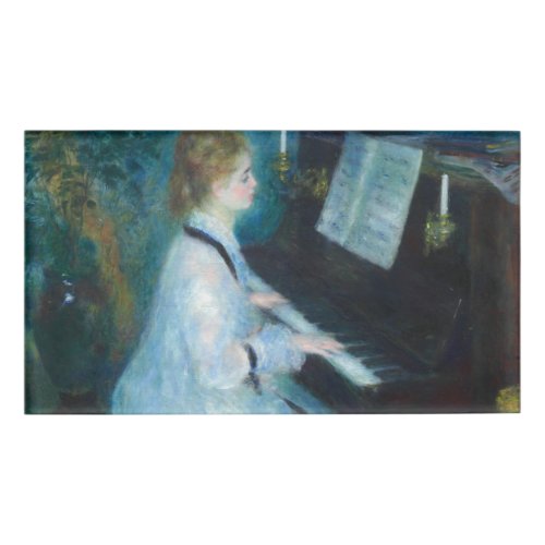 Renoir Woman Piano Music Musician Name Tag