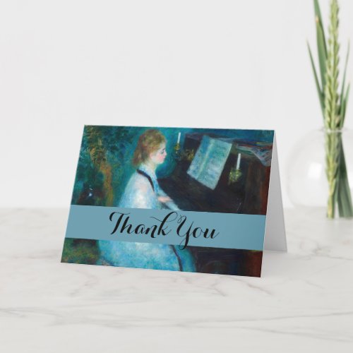 Renoir Woman Piano Music Musician Thank You Card