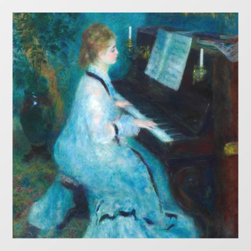 Renoir Woman Piano Music Musician Window Cling