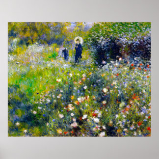 Renoir, Woman with a Parasol in a Garden, 1875 Poster