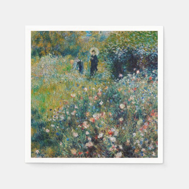 Renoir - Woman with a Parasol in a Garden Napkins (Front)