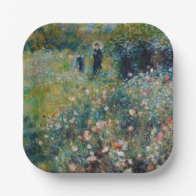Renoir - Woman with a Parasol in a Garden Paper Plates (Front)