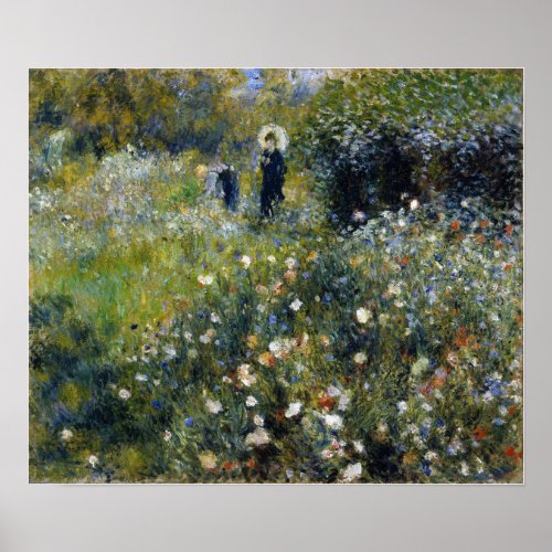 Renoir _ Woman With Parasol In A Garden Poster