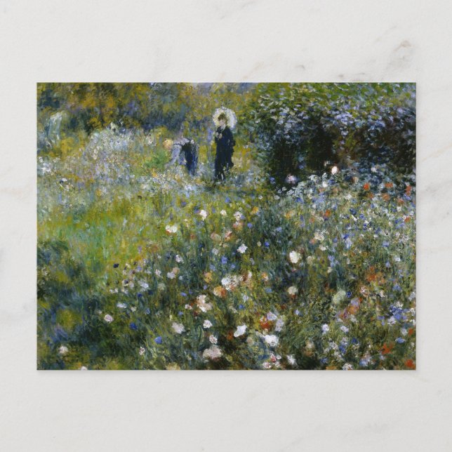 Renoir Woman with Parasol in Garden Postcard (Front)