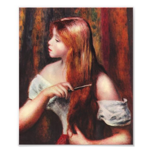 Renoir Young Girl Combing Her Hair Print