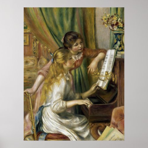 Renoir _ Young Girls At The Piano Poster