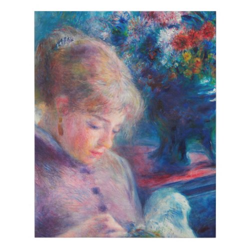 Renoir Young Woman Sewing  Faux Canvas Print