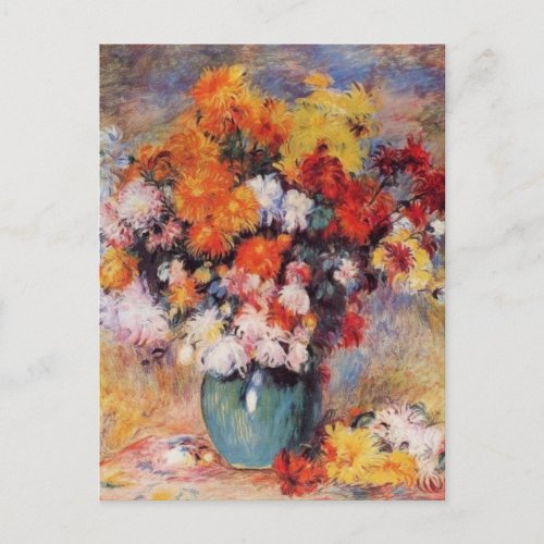 Renoirs A Vase of Tulips and Anemones Postcard