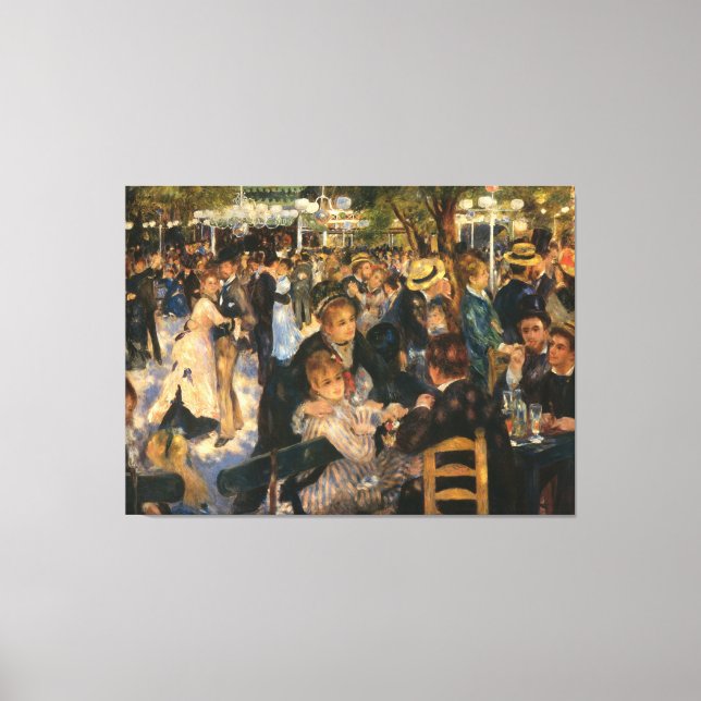 Renoir's Bal du moulin de la Galette (1876) Canvas Print (Front)