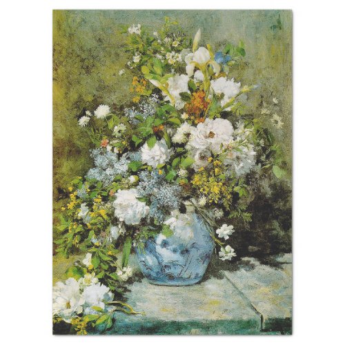 RENOIRS FLORAL IN A BLUE VASE TISSUE PAPER