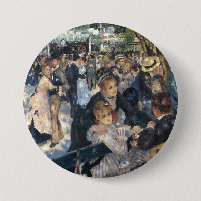 Renoir's Le Moulin de la Galette Button (Front)