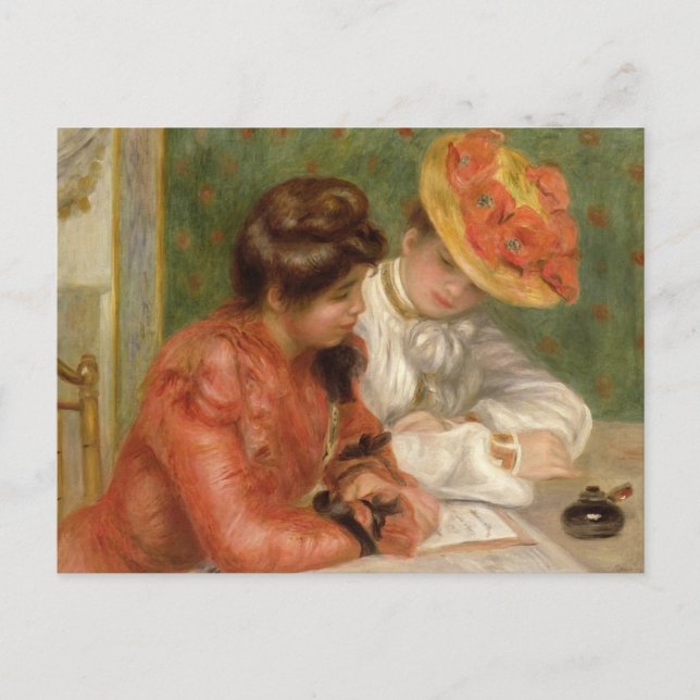 Renoir's Letter Writer Postcard (Front)