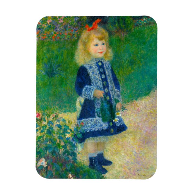 Renoir's Little Girl in Blue with Watering Can Magnet (Vertical)