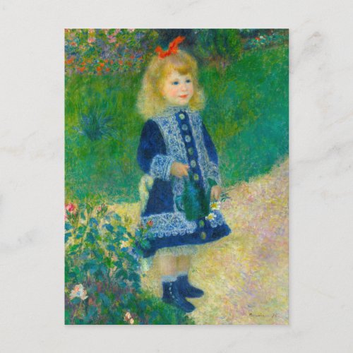 Renoirs Little Girl in Blue with Watering Can Postcard