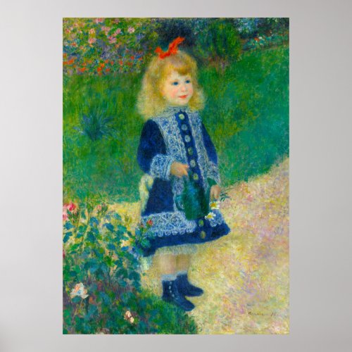 Renoirs Little Girl in Blue with Watering Can Poster