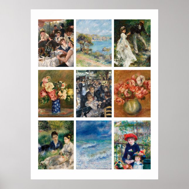Renoir's Paintings Poster (Front)