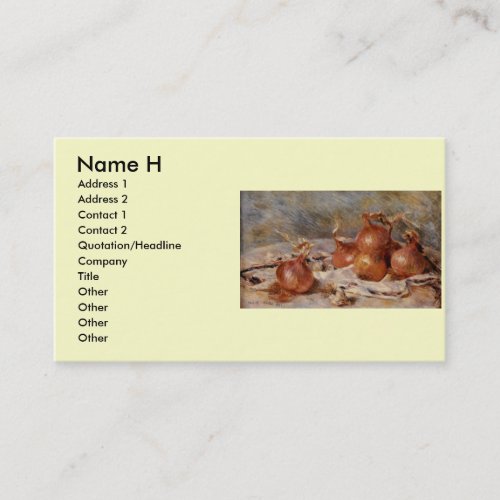 Renoir's Still Life with Onions (1881) Business Cards