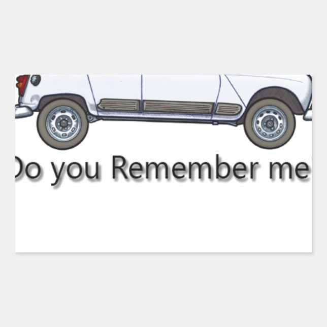 renoult 4 rectangular sticker (Front)