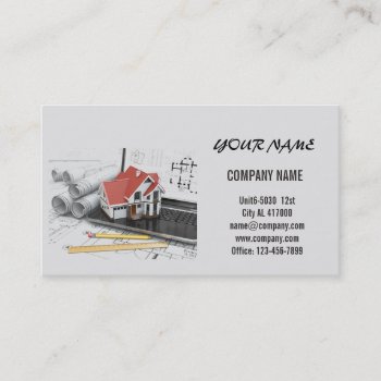Renovation Handyman Construction Architect Business Card by WhenWestMeetEast at Zazzle