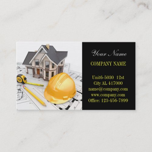 Renovation Home Remodeling Contractor Construction Business Card