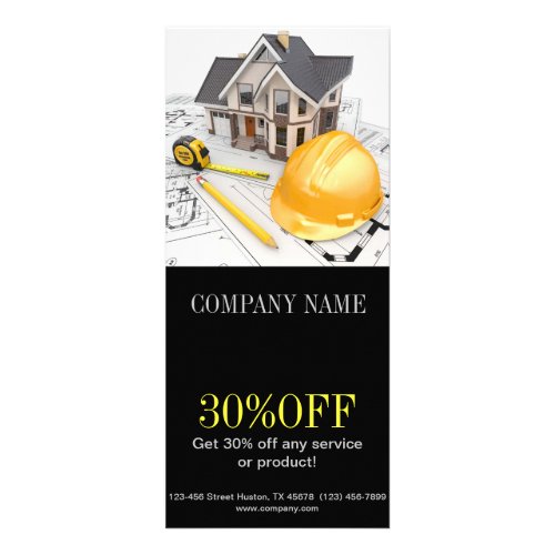 Renovation Home Remodeling Contractor Construction Rack Card