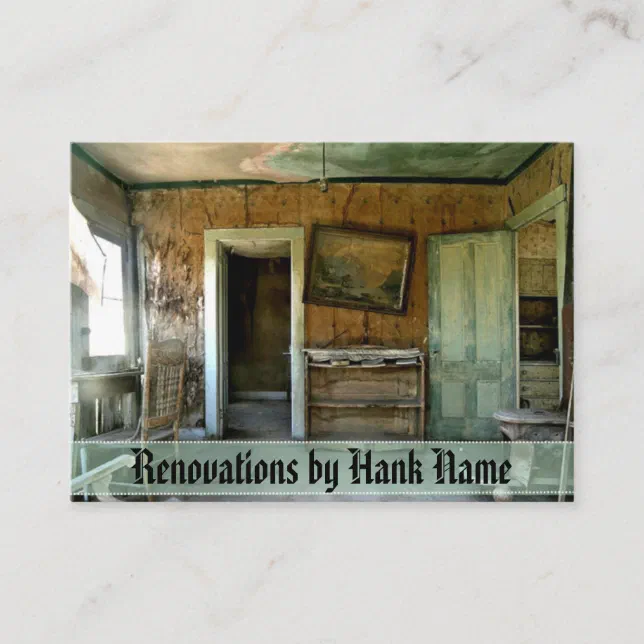 Renovations Old Home Custom Business Card Template | Zazzle