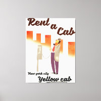 Rent a Cab! NYC Yellow cab poster